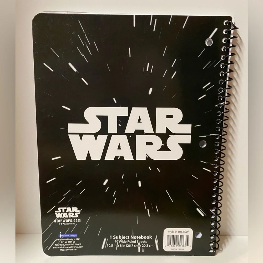 Star Wars Notebook Bundle Lucasfilm Spiral Yoda Chewbacca Darth Vader Stationery